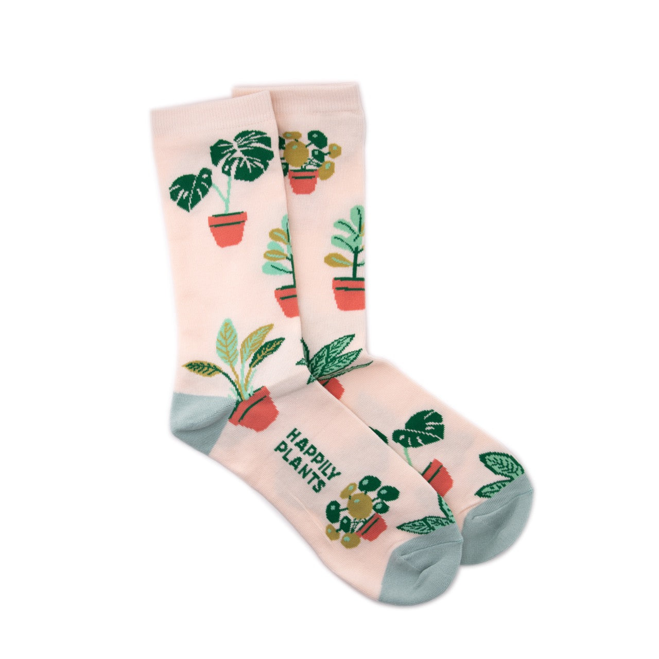 happily plants Plant Lover Cotton Crew Socks