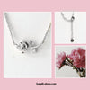 Peony Rose Flower Charm Necklace Gift Set