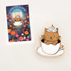 Overly Caffeinated Cat Pin