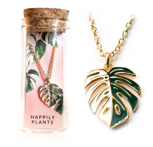 Variegated Monstera Albo Necklace