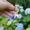 Celestial Whale Enamel Keychain Charm