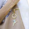 Hummingbird Enamel Keychain Bag Charm