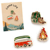 3 Piece Wild Camping Trio Pin Set
