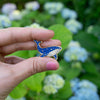 Blue Whale with Stars Lapel Enamel Pin