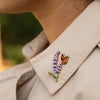 Lavender Pin & Butterfly Flower Enamel Pin