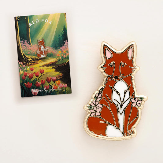 Red Fox Enamel Pin