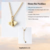 Queen Honey Bee Necklace Gift Set
