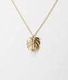 Monstera Deliciosa Necklace - 18k Gold Plated