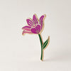 Hummingbird & Pink Lily Flower Enamel Pin