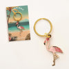 Flamingo Enamel Keychain