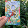 Red Cardinal Enamel Keychain and Bag Charm