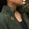Spooky Black Cat in Pumpkin Halloween Pin