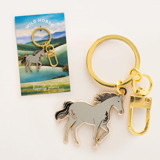 Horse Enamel Keychain