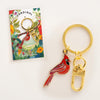 Red Cardinal Enamel Keychain and Bag Charm