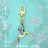 Hummingbird Enamel Keychain Bag Charm