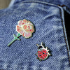 Pink Carnation Flower Enamel Pin