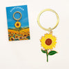 Sunflower Enamel Keychain