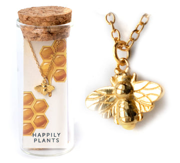 Queen Honey Bee Necklace Gift Set