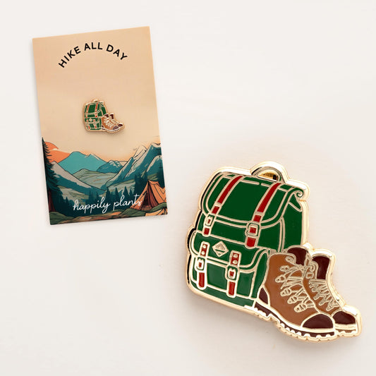 Hiking Gear Enamel Pin