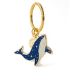 Celestial Whale Enamel Keychain Charm