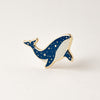 Blue Whale with Stars Lapel Enamel Pin