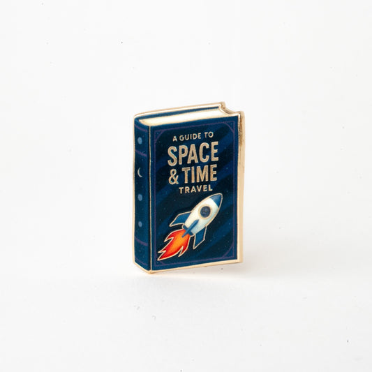 Space & Time Travel Book Pin