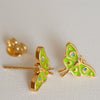 Luna Moth Earrings - 18K Gold