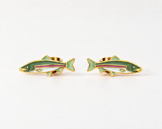 Rainbow Trout Earring Studs