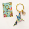 Hummingbird Enamel Keychain Bag Charm