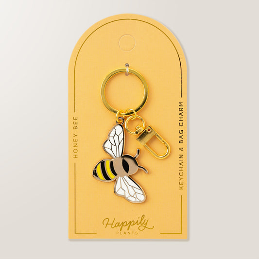 Queen Honey Bee Keychain Bag Charm