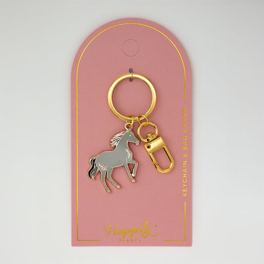 Horse Enamel Keychain