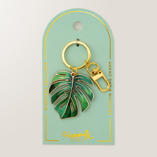 Monstera 'Deliciosa’ Bag Charm & Keychain