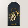 Monstera Thai Constellation Plant Keychain Charm