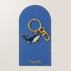 Celestial Whale Enamel Keychain Charm