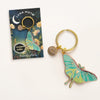 Luna Moth Keychain Charm, Glow in the Dark