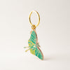 Luna Moth Keychain Charm, Glow in the Dark