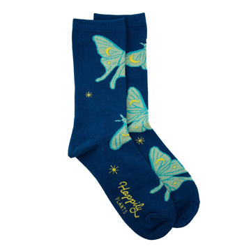 Luna Moth Socks Cotton Blend 