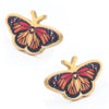 Monarch Butterfly Earring Stud 18K Gold Plated