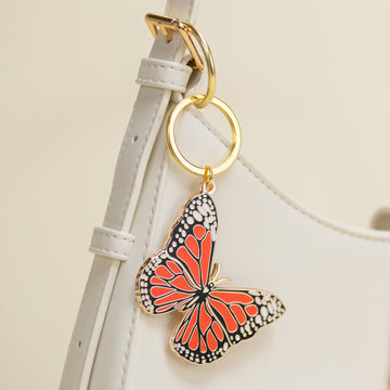 Monarch Butterfly Keychain Bag Charm