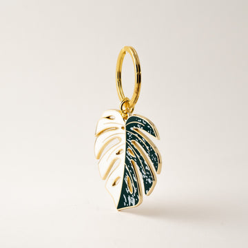 Monstera Albo Keychain & Bag Charm
