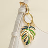 Monstera Thai Constellation Plant Keychain Charm