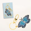 Blue Morpho Butterfly Enamel Keychain