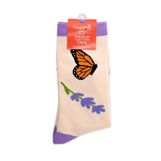 Monarch Butterfly & Honey Bees Socks