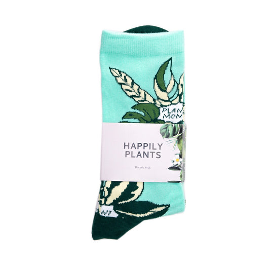 Plant Mom Cotton Crew Socks