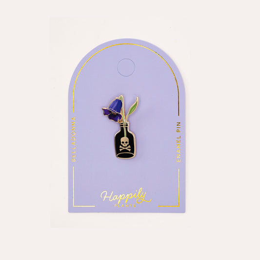 Poison Belladonna Flower Hard Enamel Pin