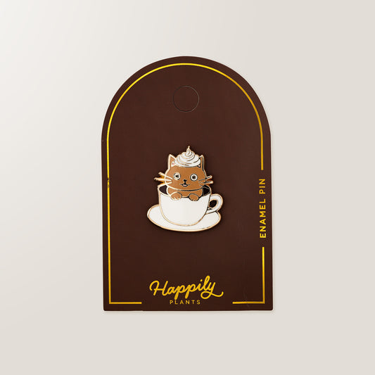 Overly Caffeinated Cat Pin