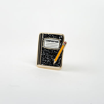 Composition Notebook & Pencil Pin