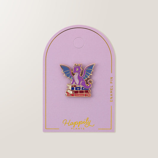 Fantasy Dragon Book Lovers Pin