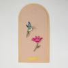 Hummingbird & Pink Lily Flower Enamel Pin