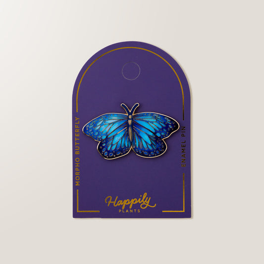 Blue Morpho Butterfly Enamel Pin